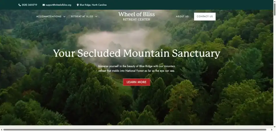 Wheel of Bliss website preview